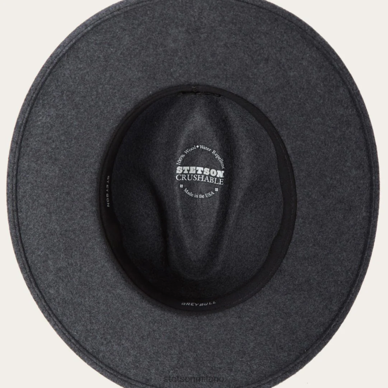 Stetson cappello da esterno toro grigio 6BP6J199 copricapo miscela grigia unisex