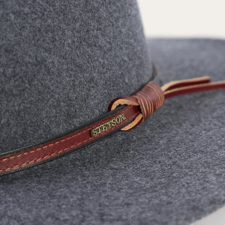 Stetson cappello da esterno toro grigio 6BP6J199 copricapo miscela grigia unisex