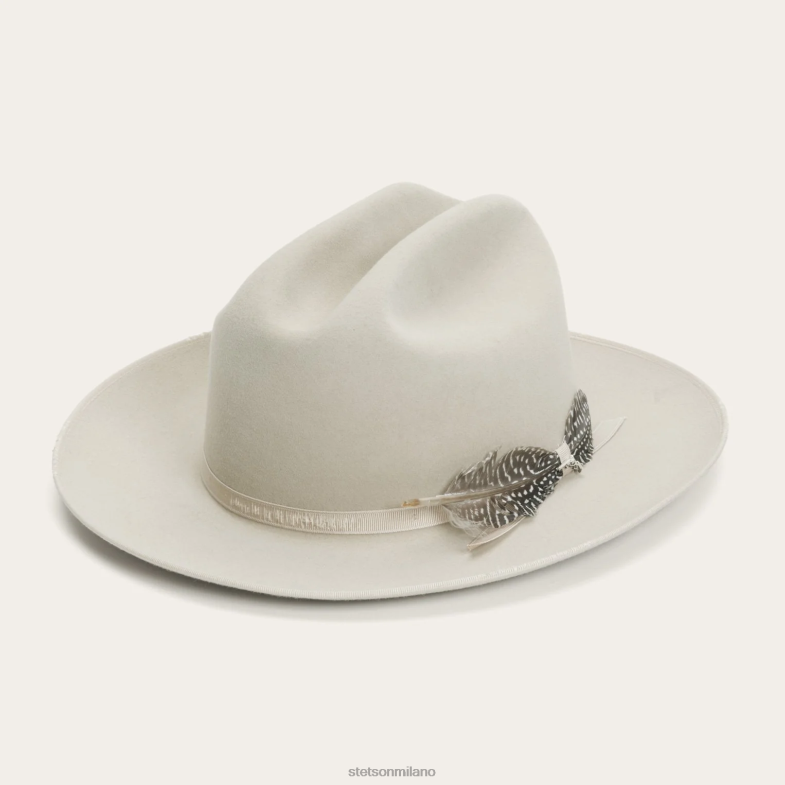 Stetson Royal Deluxe strada aperta in difficoltà del 1865 6BP6J64 copricapo pancia d'argento unisex
