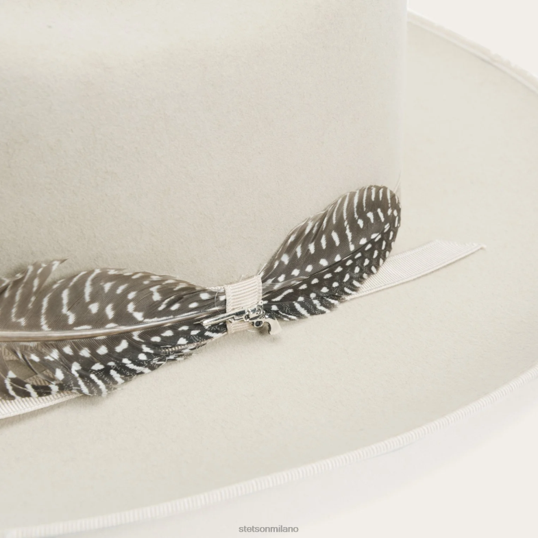 Stetson Royal Deluxe strada aperta in difficoltà del 1865 6BP6J64 copricapo pancia d'argento unisex