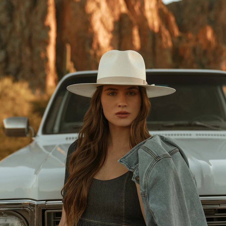 Stetson Cappello a tesa piatta in paglia JW Marshall 6BP6J160 copricapo naturale unisex