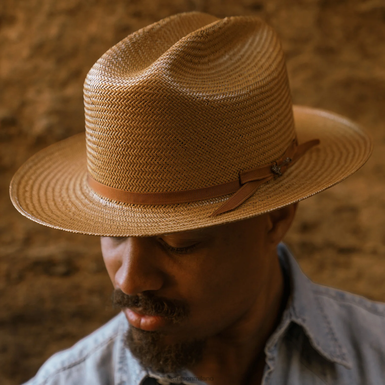 Stetson cappello di paglia da strada aperta 6BP6J141 copricapo cognac unisex