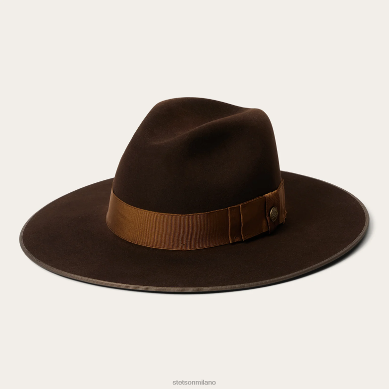 Stetson Fedora a tre città 6BP6J188 copricapo cioccolato unisex