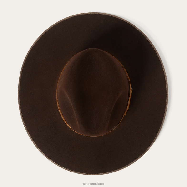 Stetson Fedora a tre città 6BP6J188 copricapo cioccolato unisex