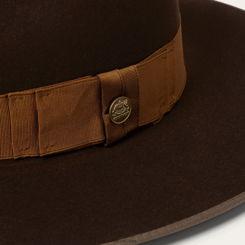 Stetson Fedora a tre città 6BP6J188 copricapo cioccolato unisex