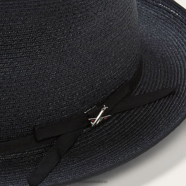 Stetson Fedora di canapa stratoliner 6BP6J108 copricapo nero unisex