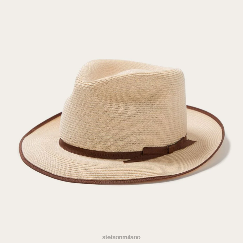 Stetson Fedora di canapa stratoliner 6BP6J109 copricapo naturale unisex