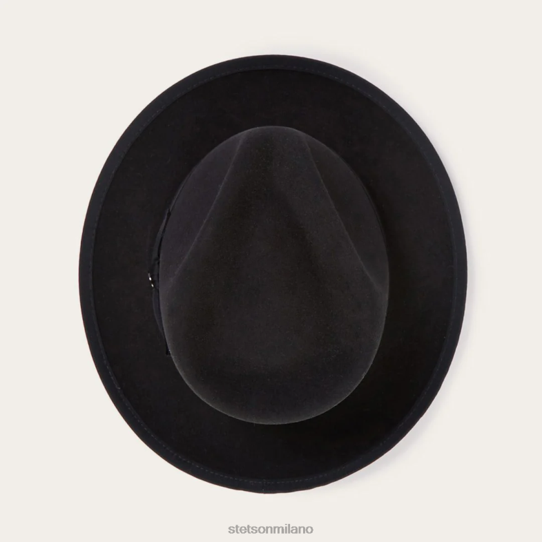 Stetson Fedora in lana whippet 6BP6J101 copricapo nero unisex