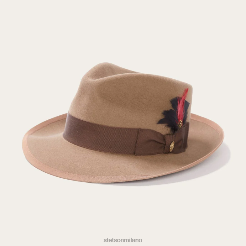Stetson Fedora in lana whippet 6BP6J102 copricapo cammello unisex