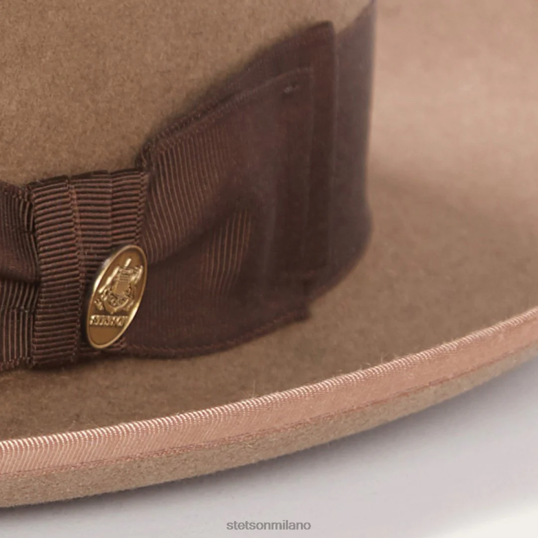 Stetson Fedora in lana whippet 6BP6J102 copricapo cammello unisex