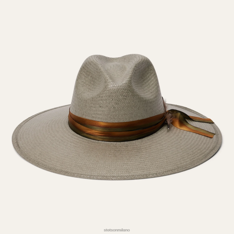 Stetson Fedora in paglia caelus 6BP6J148 copricapo Schiuma marina unisex
