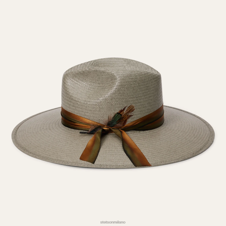 Stetson Fedora in paglia caelus 6BP6J148 copricapo Schiuma marina unisex