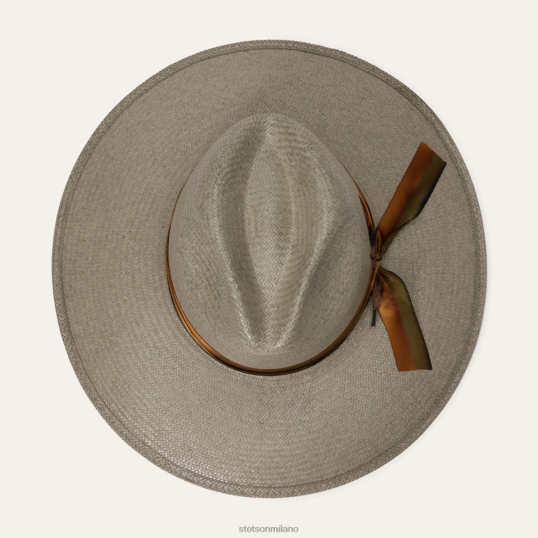 Stetson Fedora in paglia caelus 6BP6J148 copricapo Schiuma marina unisex
