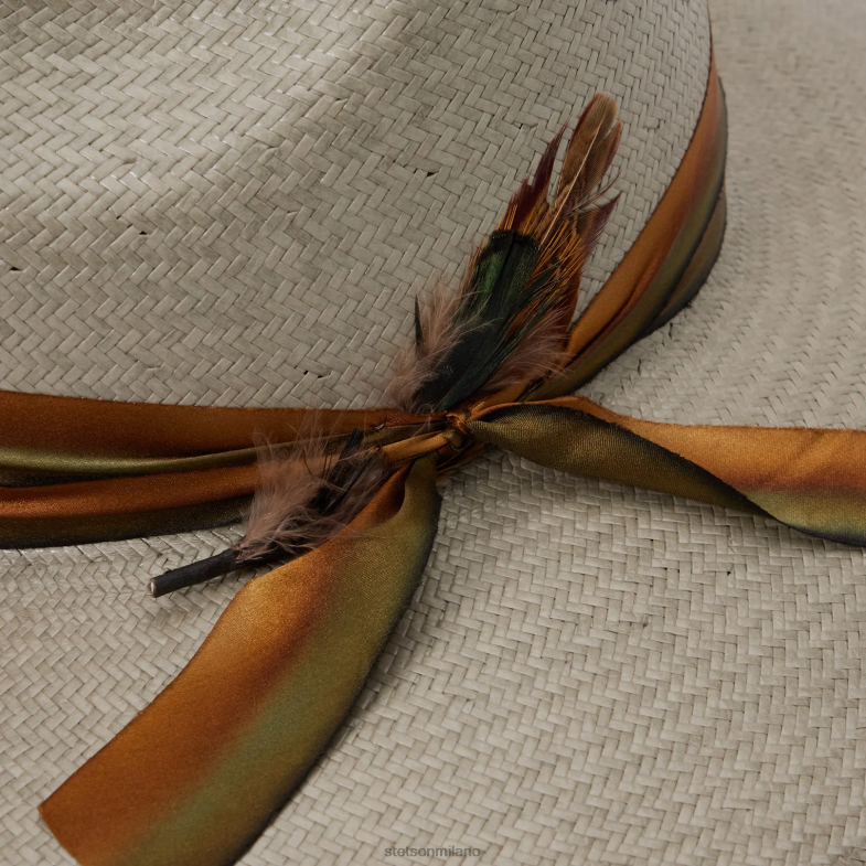 Stetson Fedora in paglia caelus 6BP6J148 copricapo Schiuma marina unisex