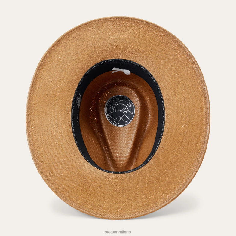 Stetson Fedora in paglia juno shantung 6BP6J146 copricapo sabbia unisex
