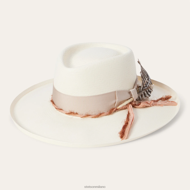 Stetson Fedora in paglia shantung Kings Row 6BP6J181 copricapo naturale unisex