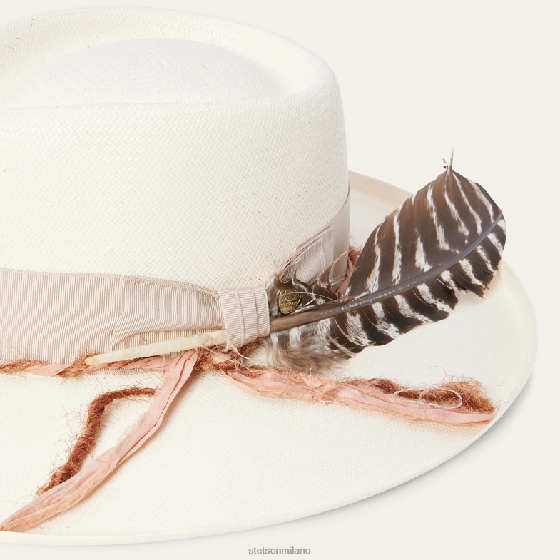 Stetson Fedora in paglia shantung Kings Row 6BP6J181 copricapo naturale unisex