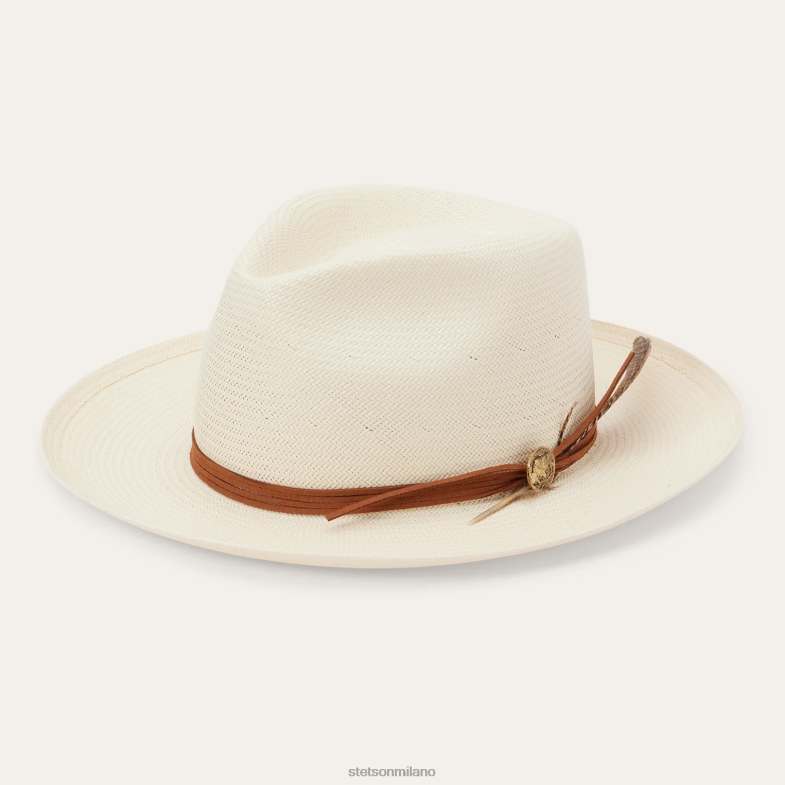 Stetson Fedora in paglia shantung di Tallahassee 6BP6J155 copricapo naturale unisex