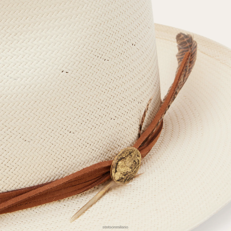 Stetson Fedora in paglia shantung di Tallahassee 6BP6J155 copricapo naturale unisex