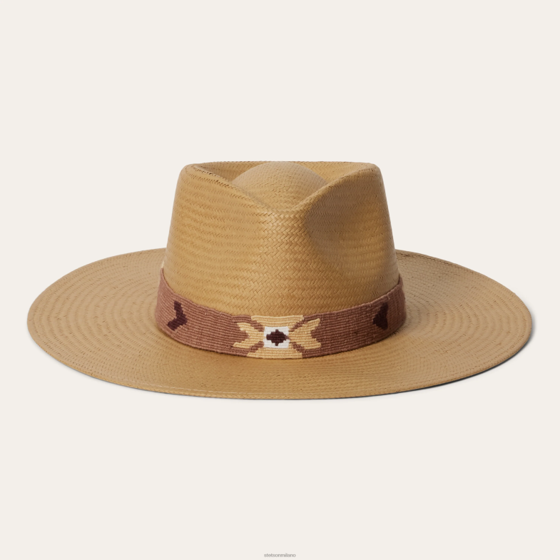 Stetson Fedora in paglia sol 6BP6J168 copricapo sabbia unisex