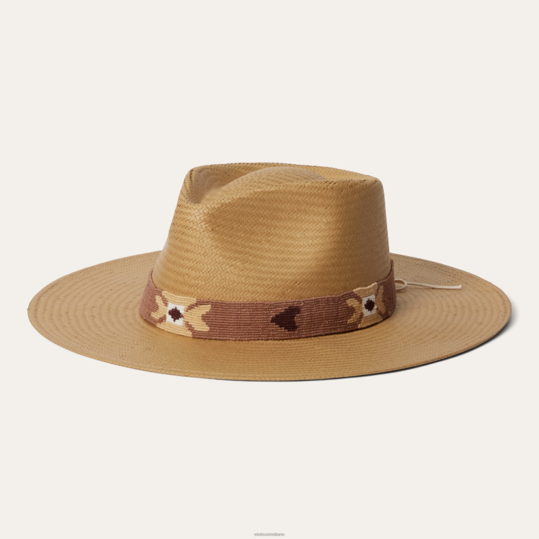 Stetson Fedora in paglia sol 6BP6J168 copricapo sabbia unisex