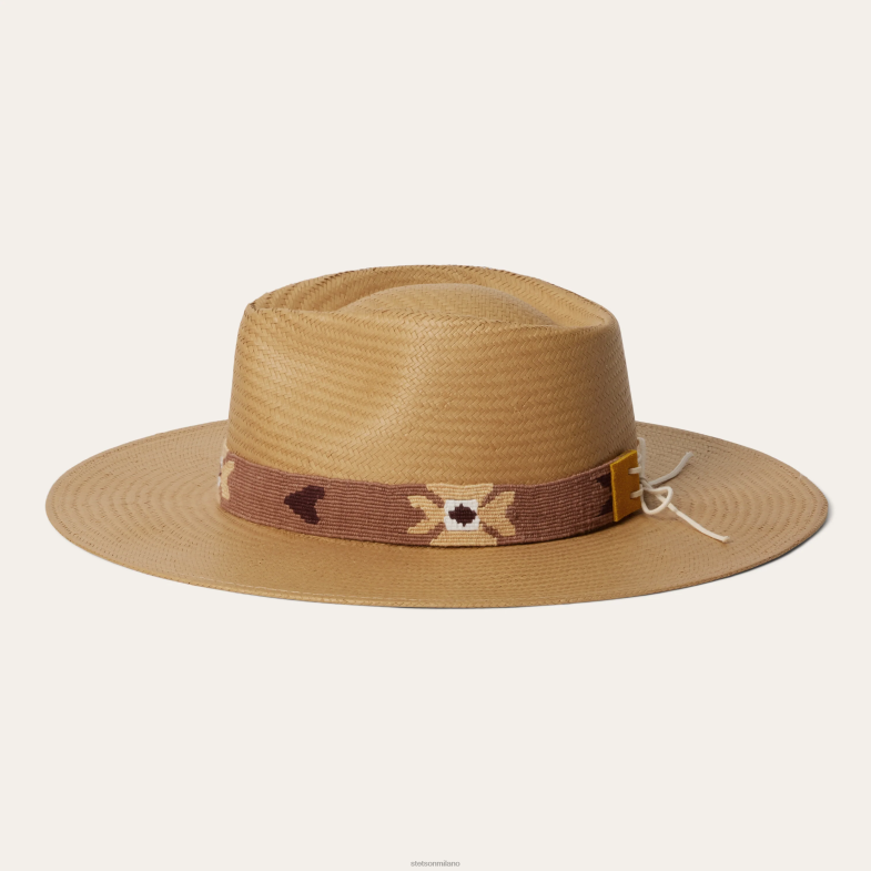 Stetson Fedora in paglia sol 6BP6J168 copricapo sabbia unisex