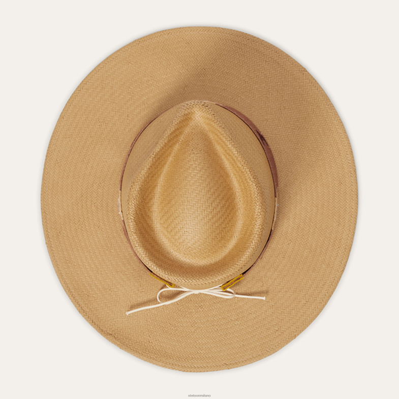 Stetson Fedora in paglia sol 6BP6J168 copricapo sabbia unisex