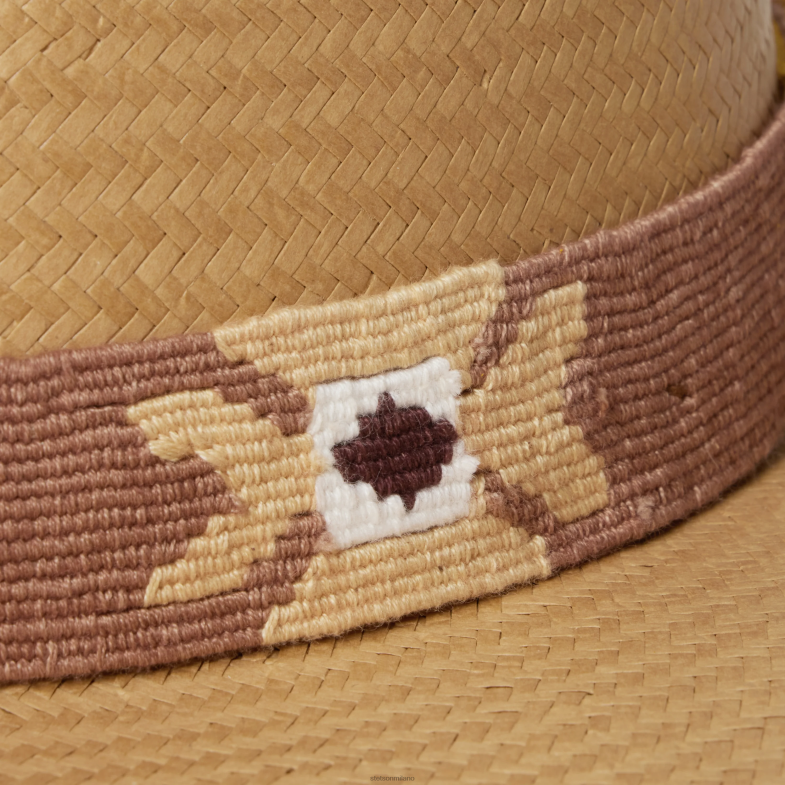 Stetson Fedora in paglia sol 6BP6J168 copricapo sabbia unisex