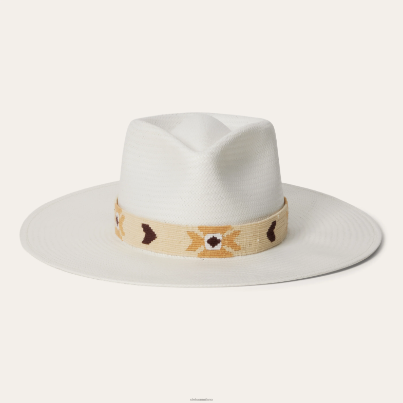 Stetson Fedora in paglia sol 6BP6J180 copricapo candeggina unisex