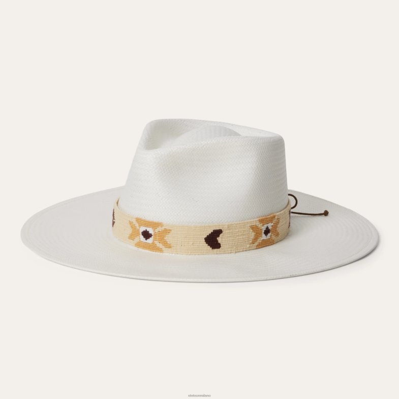 Stetson Fedora in paglia sol 6BP6J180 copricapo candeggina unisex