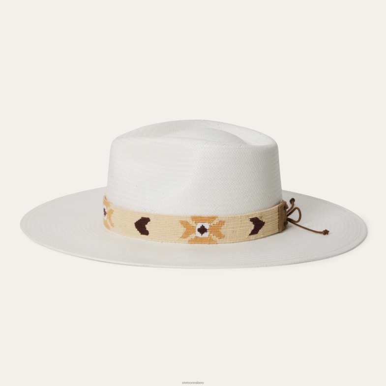 Stetson Fedora in paglia sol 6BP6J180 copricapo candeggina unisex