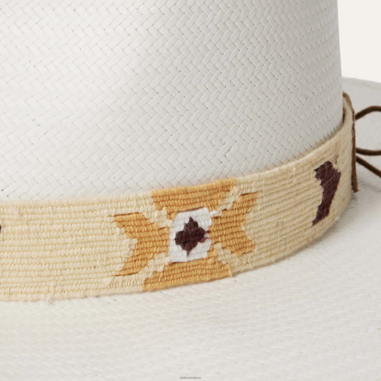 Stetson Fedora in paglia sol 6BP6J180 copricapo candeggina unisex