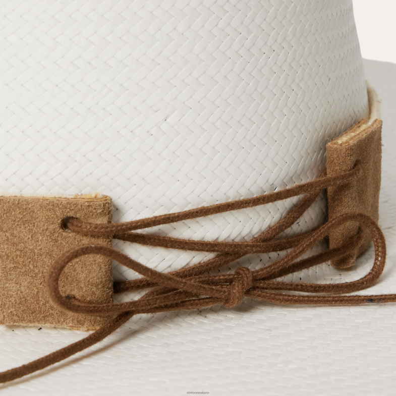 Stetson Fedora in paglia sol 6BP6J180 copricapo candeggina unisex