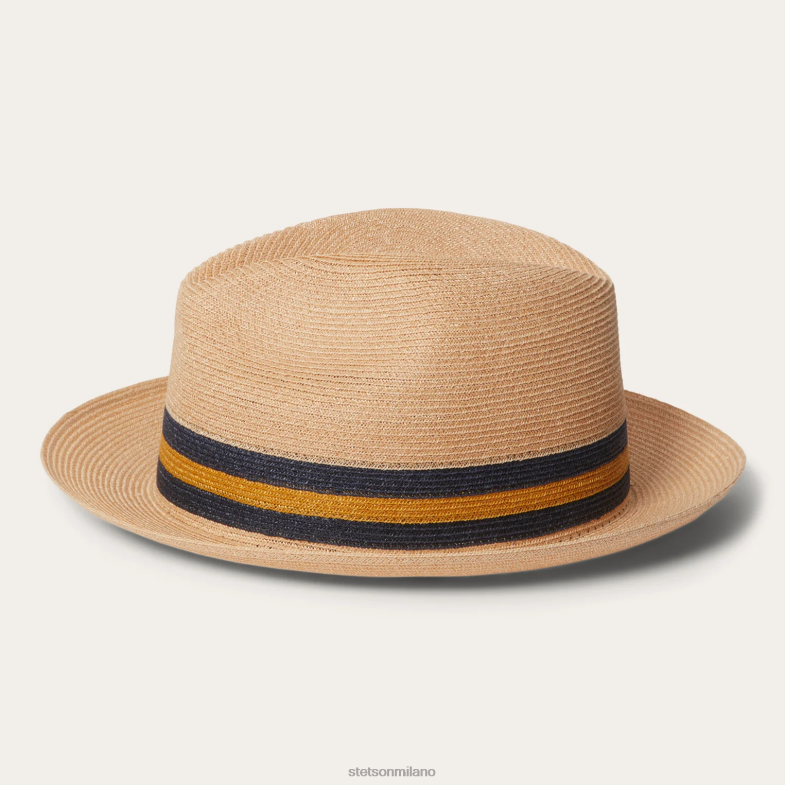 Stetson Fedora in paglia triade 6BP6J157 copricapo mostarda unisex