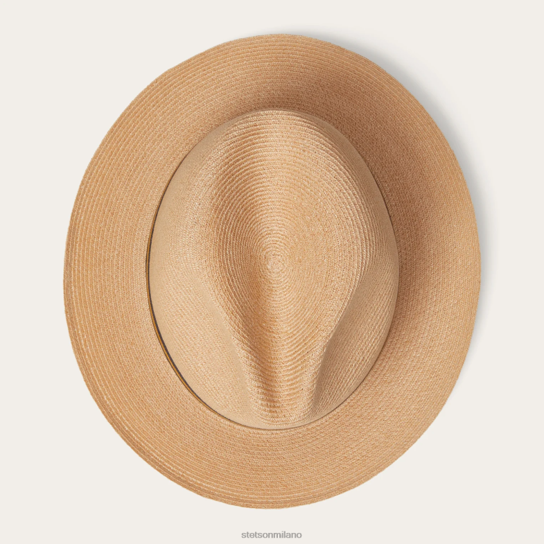 Stetson Fedora in paglia triade 6BP6J157 copricapo mostarda unisex