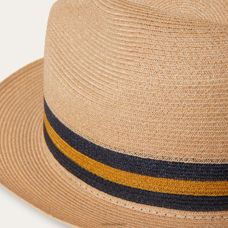 Stetson Fedora in paglia triade 6BP6J157 copricapo mostarda unisex