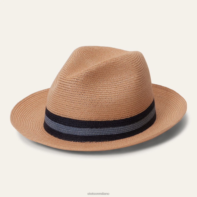 Stetson Fedora in paglia triade 6BP6J158 copricapo turchese unisex