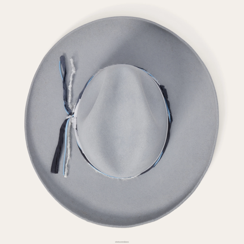 Stetson Fedora oceanica 6BP6J185 copricapo grigio chiaro unisex