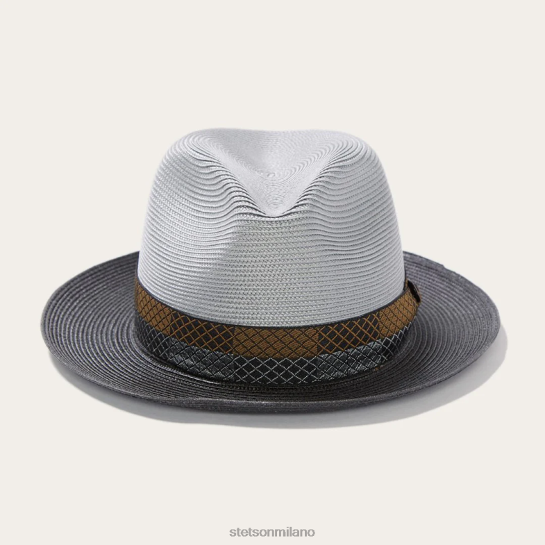 Stetson andover milano fedora 6BP6J169 copricapo grigio nero unisex