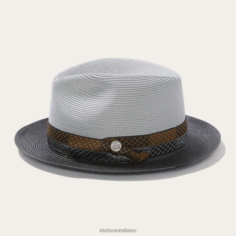 Stetson andover milano fedora 6BP6J169 copricapo grigio nero unisex