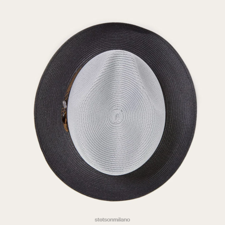 Stetson andover milano fedora 6BP6J169 copricapo grigio nero unisex