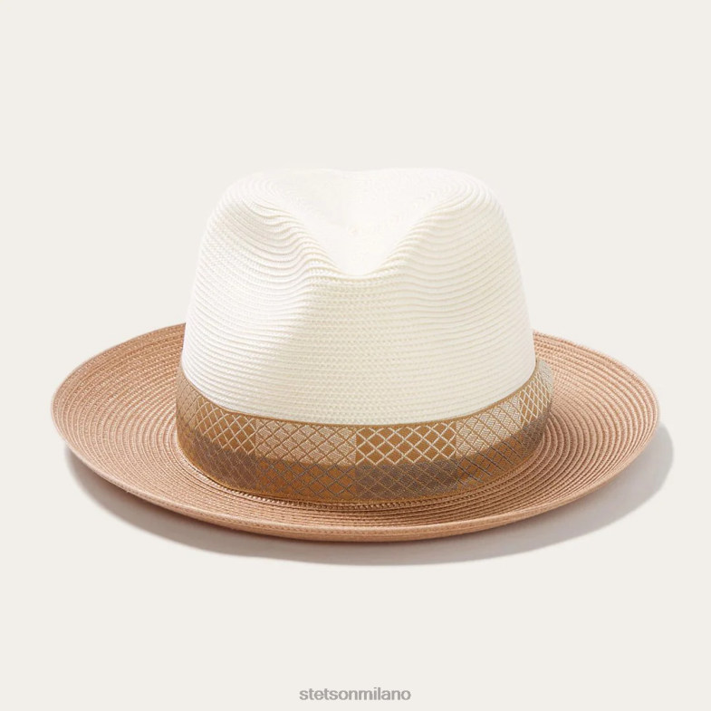Stetson andover milano fedora 6BP6J172 copricapo cognac avorio unisex