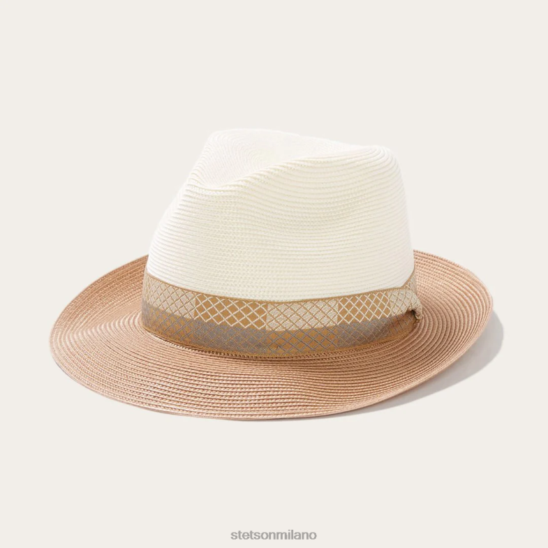 Stetson andover milano fedora 6BP6J172 copricapo cognac avorio unisex