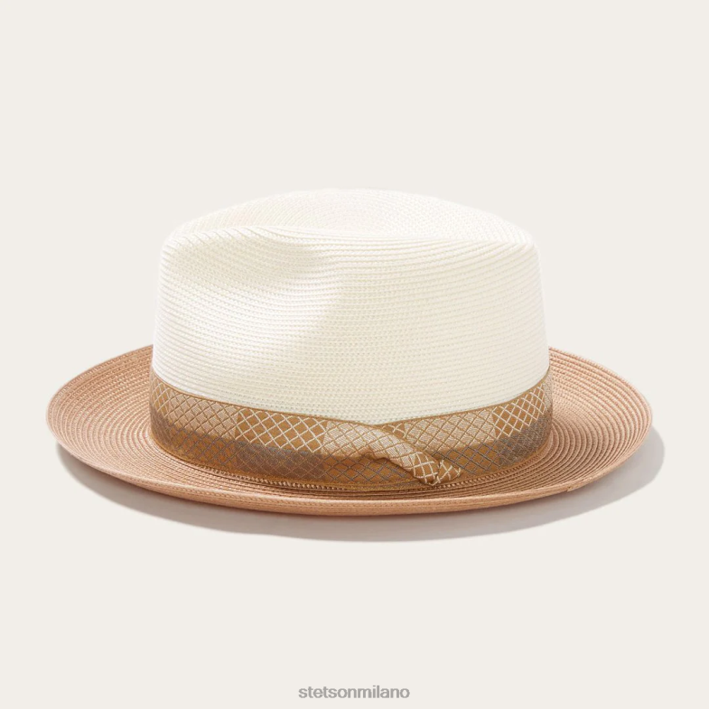 Stetson andover milano fedora 6BP6J172 copricapo cognac avorio unisex