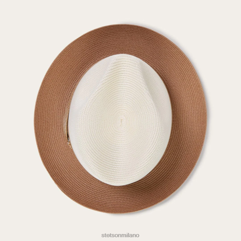 Stetson andover milano fedora 6BP6J172 copricapo cognac avorio unisex