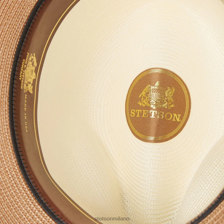 Stetson andover milano fedora 6BP6J172 copricapo cognac avorio unisex