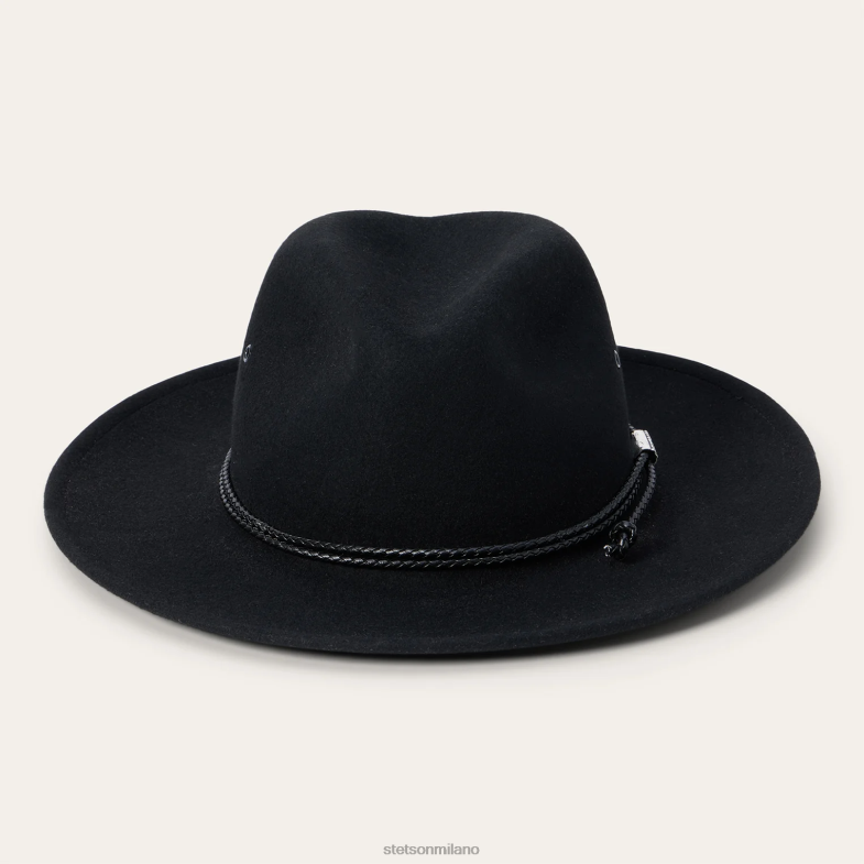 Stetson cappello di feltro incrociato 6BP6J216 copricapo nero unisex