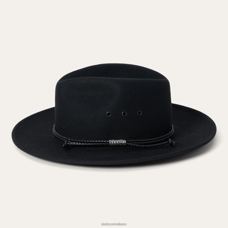 Stetson cappello di feltro incrociato 6BP6J216 copricapo nero unisex