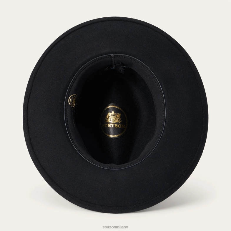 Stetson cappello di feltro incrociato 6BP6J216 copricapo nero unisex