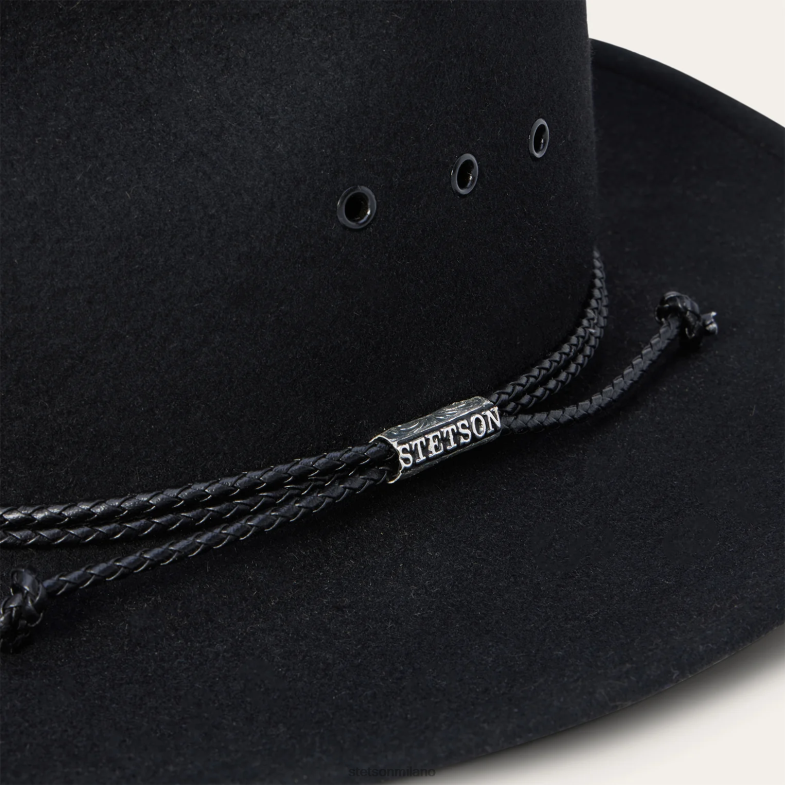 Stetson cappello di feltro incrociato 6BP6J216 copricapo nero unisex
